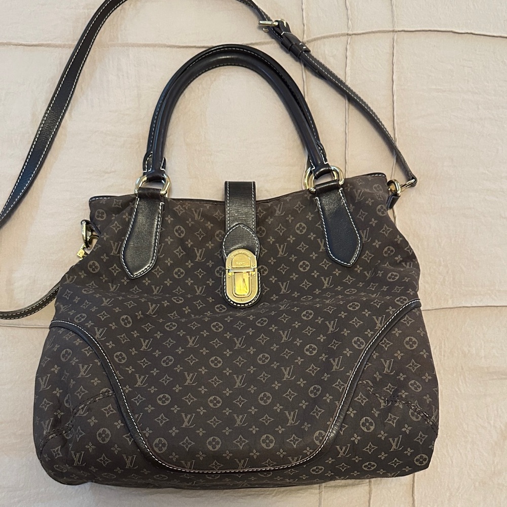 Louis Vuitton Black and Brown Monogram Shoulder Bag